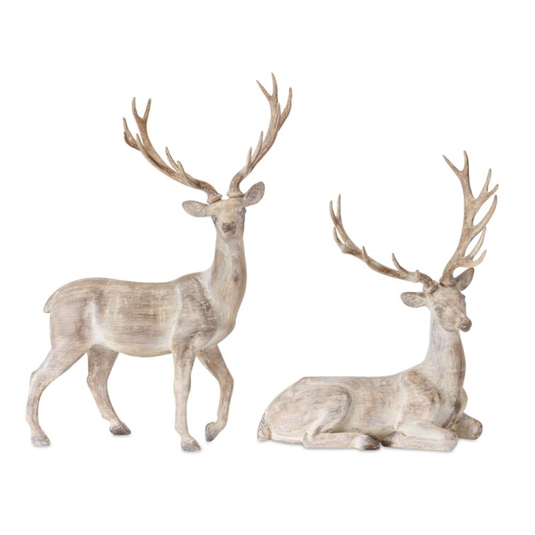 The Holiday Aisle® 2 Piece Resin Deer Set Wayfair 1438